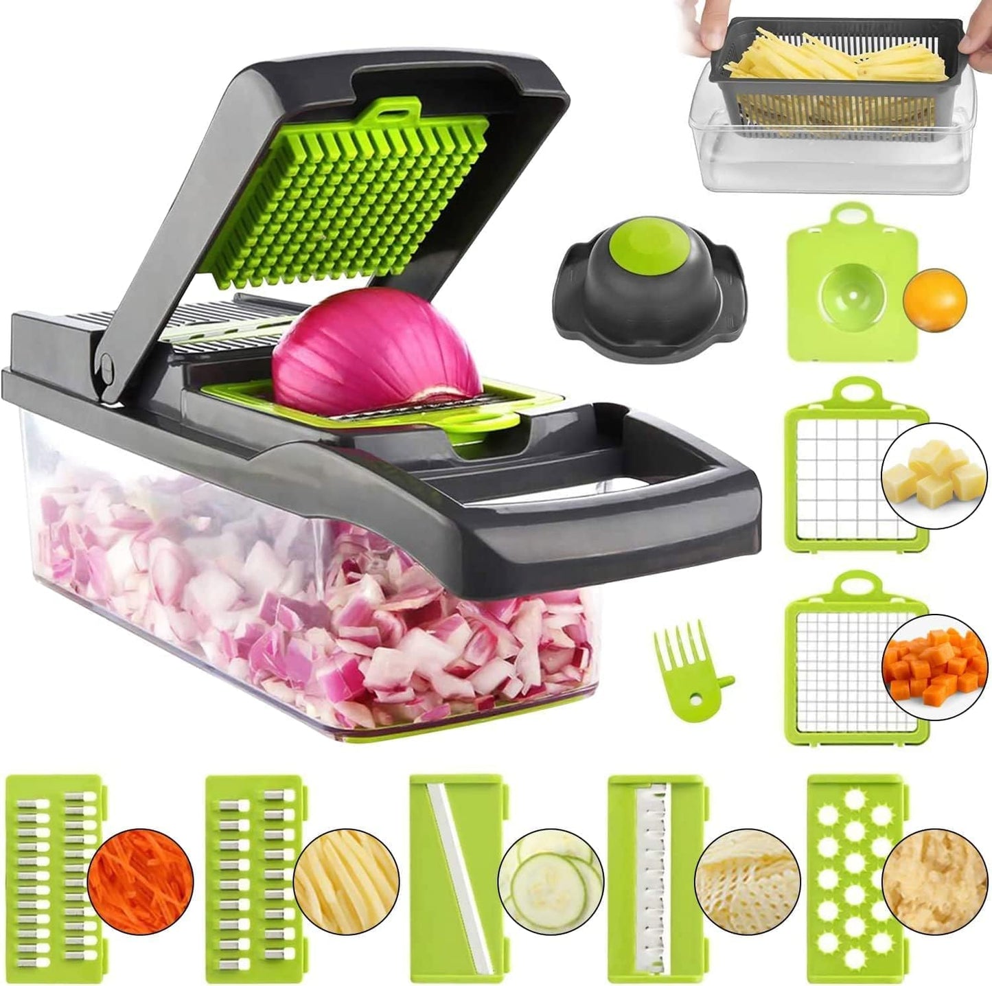 Vegetable Chopper 14 In 1 Mandoline Slicer Multi-Function