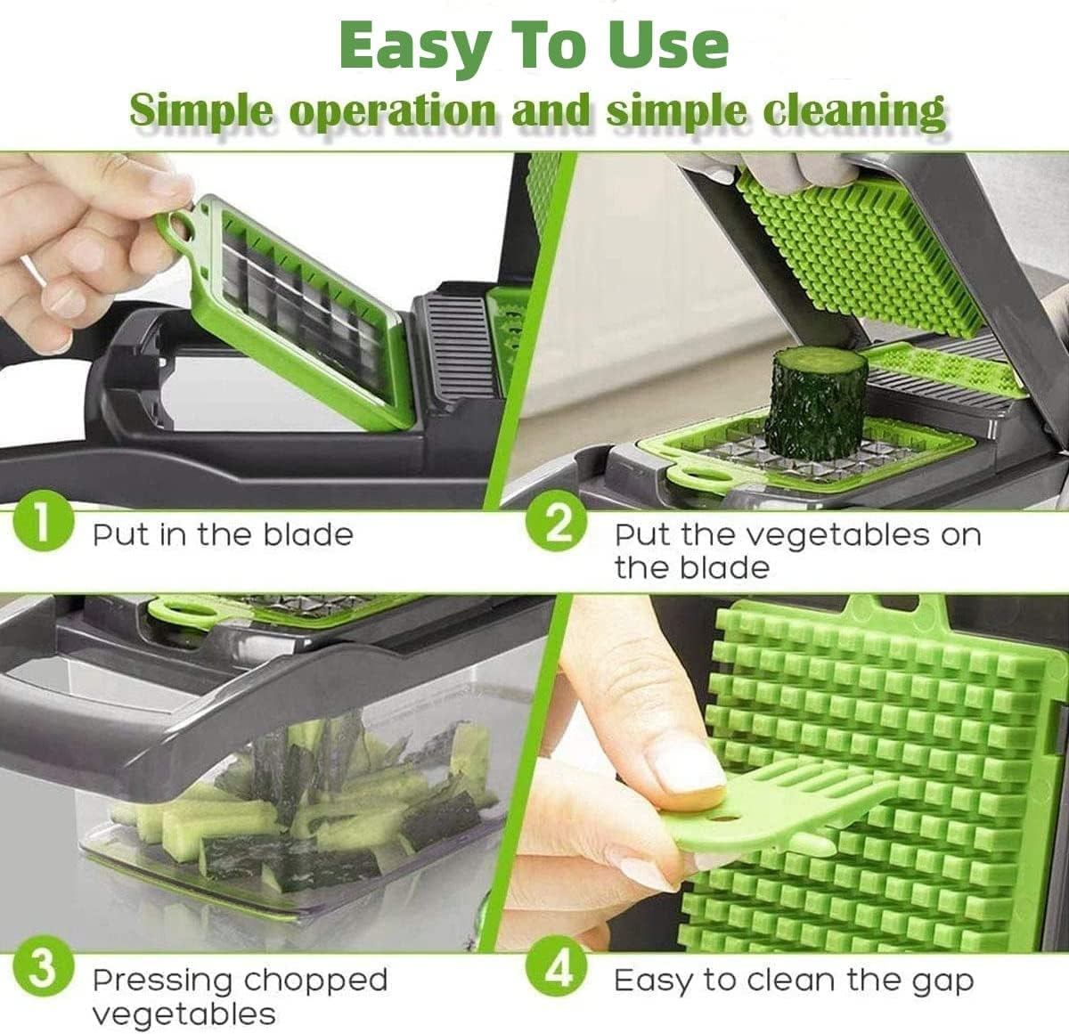 Vegetable Chopper 14 In 1 Mandoline Slicer Multi-Function