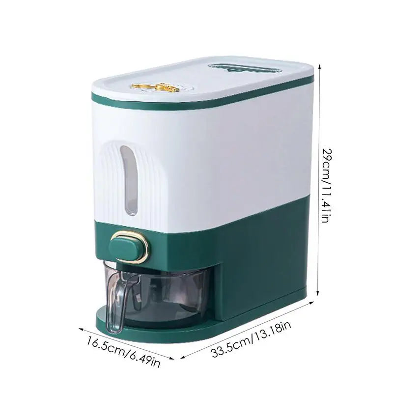 Rice Dispenser Leakproof Storage Tank With Measuring Cup