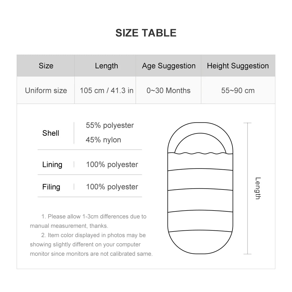 Warm Adjustable Baby Sleeping Bag