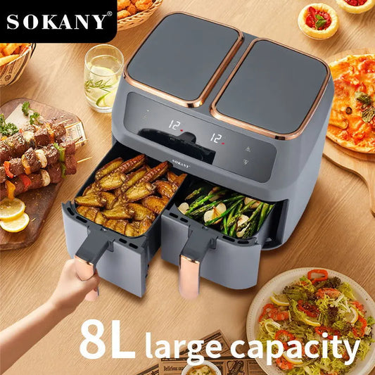 Multifunctional Automatic Air Fryer - Double-pot