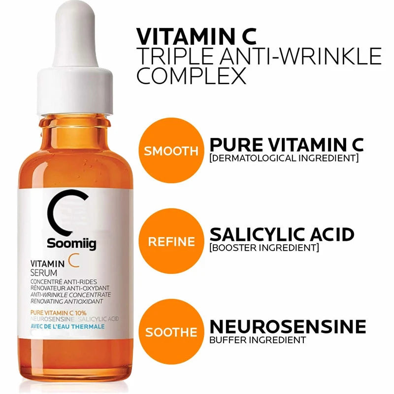 Pure Vitamin C Skin Oil with Hyaluronic Acid Anti Aging and brightening serum