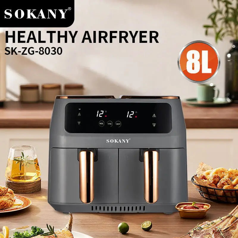 Multifunctional Automatic Air Fryer - Double-pot