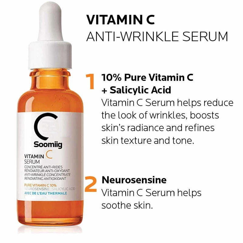 Pure Vitamin C Skin Oil with Hyaluronic Acid Anti Aging and brightening serum